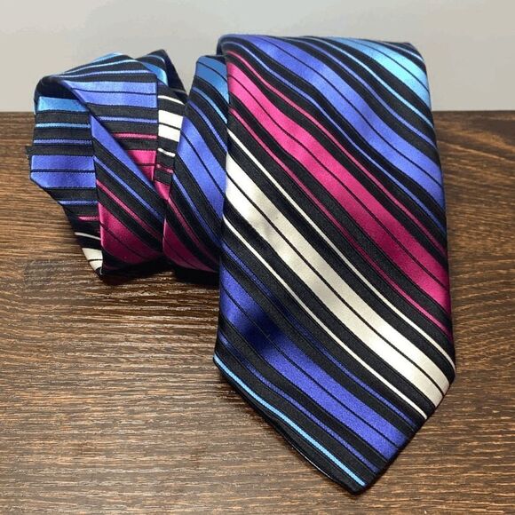 City of London Multi Color Striped Tie - Picture 1 of 4